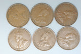 1922 - L - Australia Penny * 6 - F / Grotty - Bulk