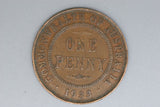 1933 - Australian Penny - Overdate - F