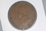 1928 - Australia Penny - Open '2' & '8' - Dot at Nose - Diecrack Obverse - aVF
