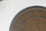 1923 - L - Australia Penny - VG - Diecrack "Wealth"