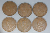 1934 - Australia Penny * 6 - aVF / Problem - Bulk