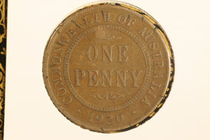 1920 - I - Australian Penny - No Dot- Diecrack 'REX' to 'IMP'