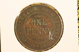 1916 - Australian Penny - aVF / Grotty