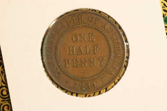 1934  - Australian H'Penny - VF.