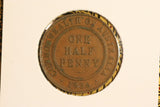 1936 - Australian Halfpenny - aEF / PVC