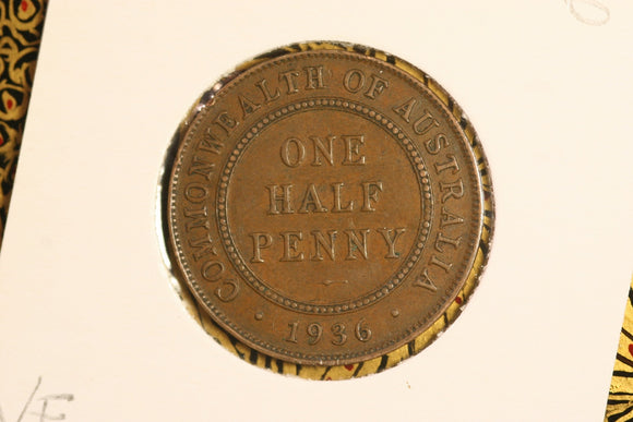 1936  - Australian Halfpenny - gVF