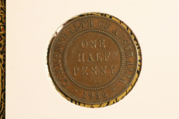 1936 - Australia Halfpenny - gF