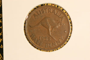 1955 - Australia Halfpenny - First '5' Doubled - VF