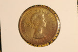 1961 - Australian Halfpenny - Gold Patina - aUNC