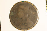 1875 - UK British Penny - Large Date / Corrosion