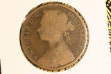 1875 - UK British Penny - Large Date - aVG