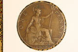 1909 - UK British Penny - VF / Minor Corrosion