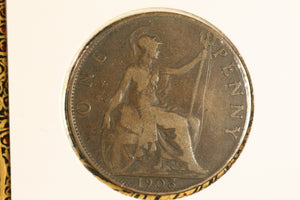 1903 - UK British Penny - VG+