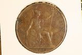 1904 - UK British Penny - aVF / Problem Coin