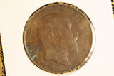 1904 - UK British Penny - aVF / Problem Coin