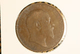 1905 - UK British Penny - F / Verdigris