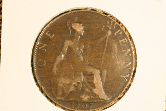 1907 - UK British Penny - aF