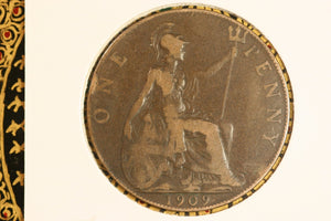 1909 - UK British Penny - aVF