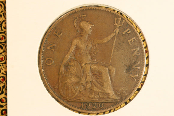 1920 - UK British Penny - VF