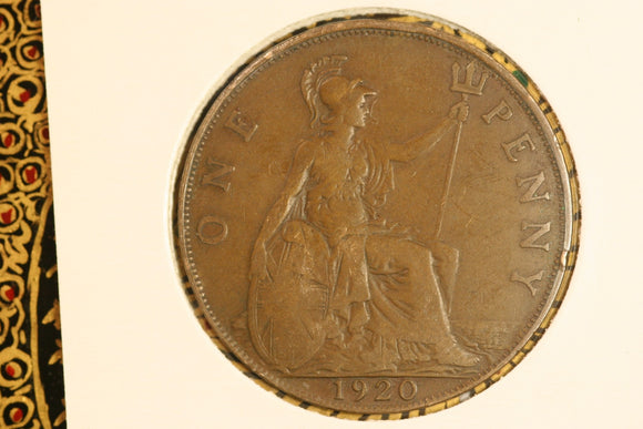 1920 - UK British Penny - aVF