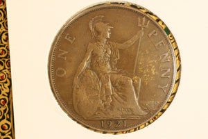 1921  - British Penny - F.