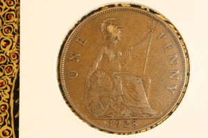 1928 - UK British Penny - VF