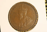 1923 - Australia Penny - Diecrack rim to lower scroll to 'P' - gF