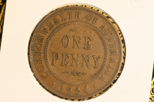 1924 - L - Australian Penny - Filled 4 gVG