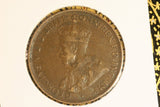 1921  - Australian Penny - Pealing Error on Crown - aF / Verdigris