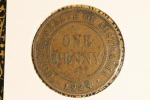 1924 - I - Australian Penny - Indian Obverse - aVG / Problem Coin