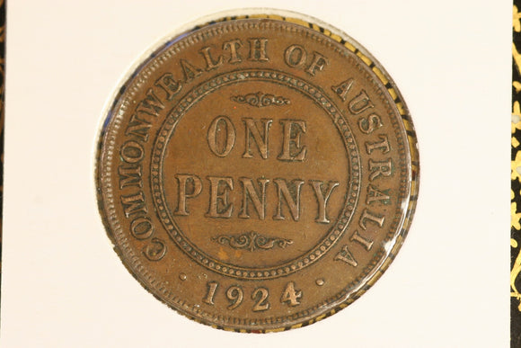 1924 - L - Australia Penny - London Obverse - aVF