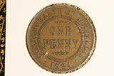 1924 - L - Australian Penny - London Obverse - gF / Grotty