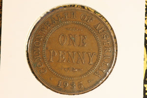 1935 - Australia Penny - gVF / Spot of Verdigris