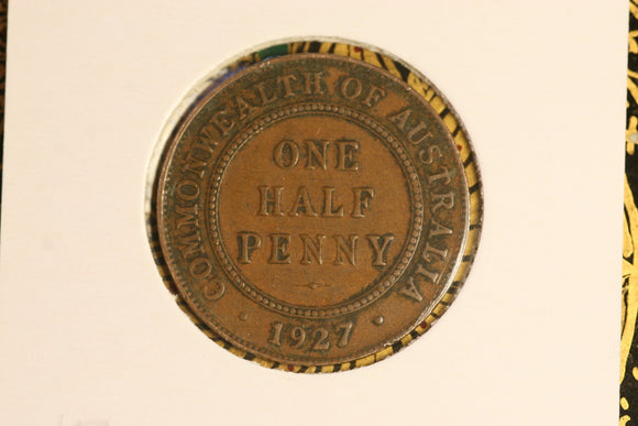 1927 - Australia Halfpenny - aVF