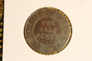 1928 - Australia Halfpenny - aEF / Problem Coin