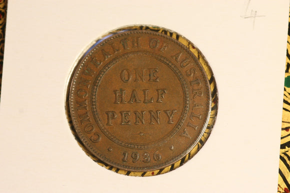 1936 - Australia Halfpenny - VF