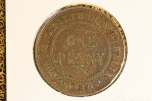 1916 - Australian  Penny - Heavy Corrosion - aEF