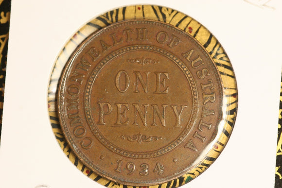 1934 - Australian Penny - gVF