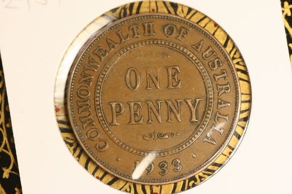 1933 - Australia Penny - gVF