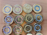 2021 - Australia - 2 Dollar Coins * 20 - The Wiggles - 5 Full Sets - gEF / aUNC