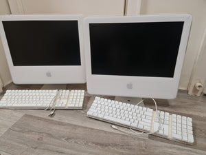 2x iMAC G5 Desktops 17", keyboards, no HDDs, sold as Parts only