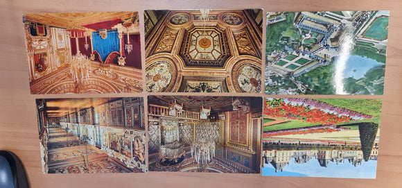 1970s Postcards * 6 - Chateau de Fointainebleau, France - Unused / VG