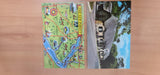 1970s Postcard * 2 - The New Forest Map, The Cat and the Fiddle Inn - Unused