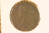 1863 - UK British Penny - aVF / Corrosion