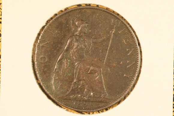 1898 - UK British Penny - EF / Problem Coin