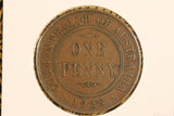 1928 - Australia Penny - Open '8' '2' & 'OMN' - gVG / Spot Verdigris