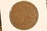 1938 - Australia Penny - Diecracks 'LIA' 'VI D:G B' & 'ND :' - gF