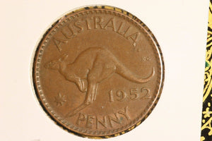 1952 - A. - Australia Penny - Spot of Verdigris - gVF