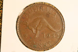 1952 - A. - Australia Penny - B63A - gF / Problem Coin