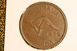 1952 - M - Australian Penny - Date Doubled - VF / Problem Coin